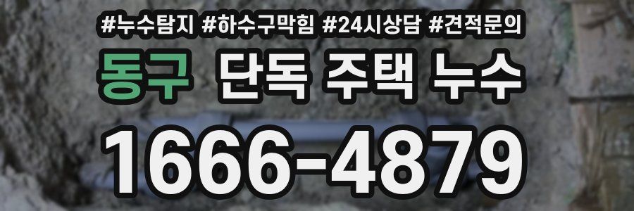 동구 단독 주택 누수