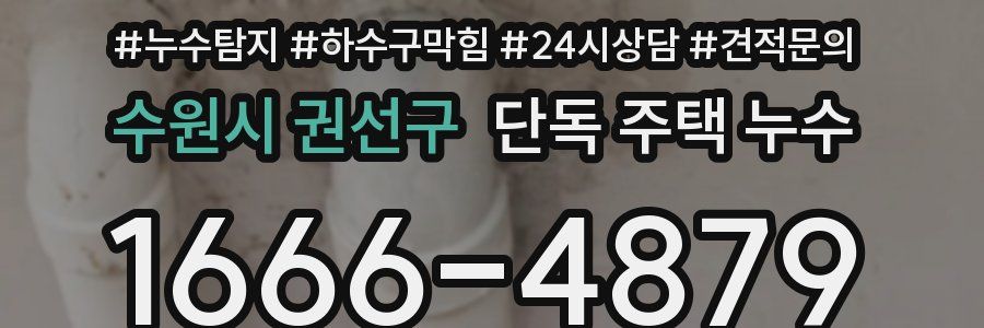 수원시 권선구 단독 주택 누수