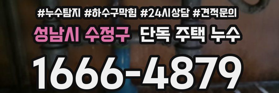 성남시 수정구 단독 주택 누수