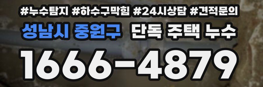성남시 중원구 단독 주택 누수