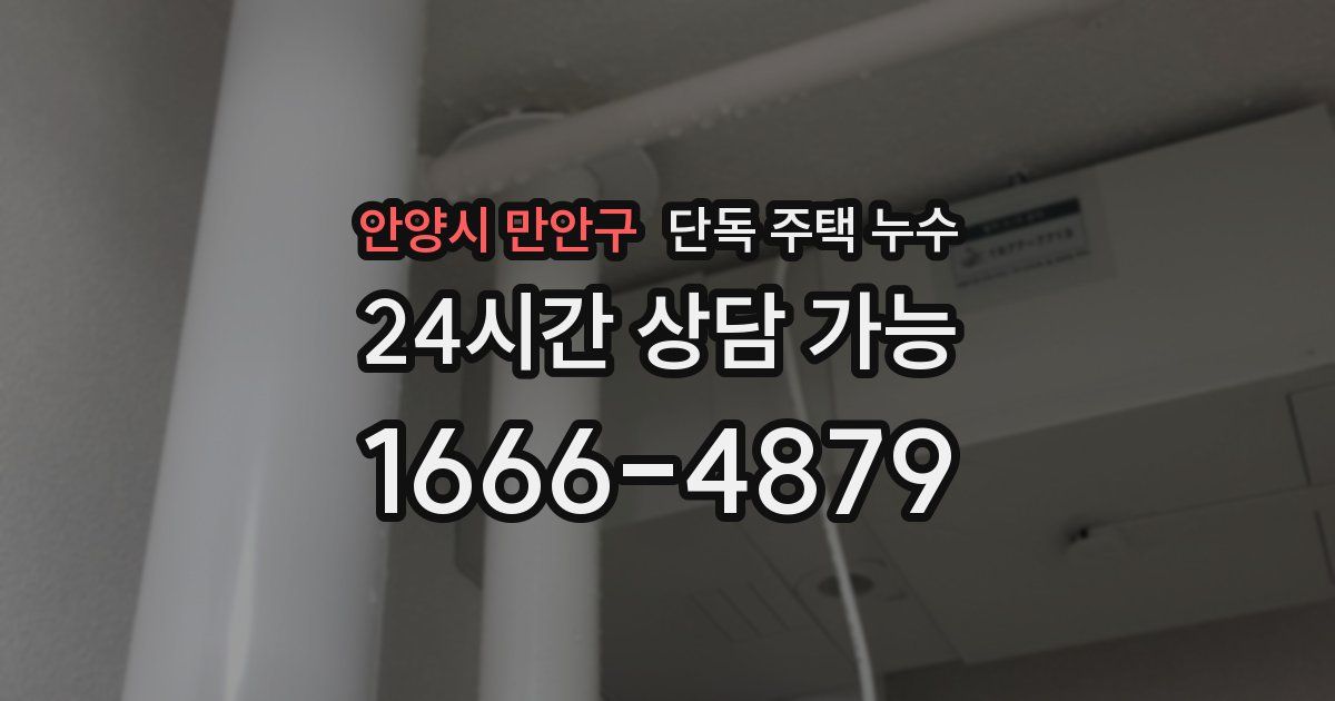 안양시 만안구 단독 주택 누수