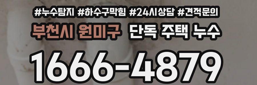 부천시 원미구 단독 주택 누수