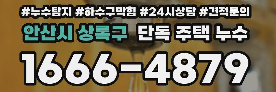 안산시 상록구 단독 주택 누수