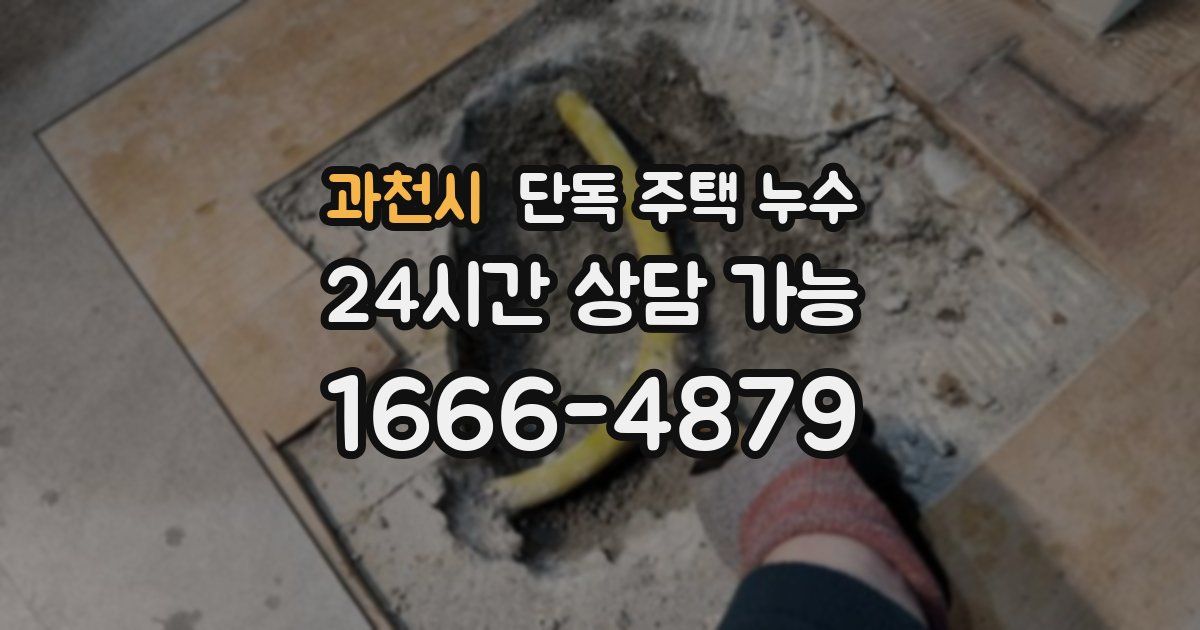 과천시 단독 주택 누수
