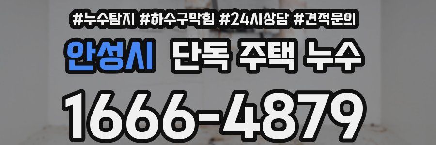 안성시 단독 주택 누수