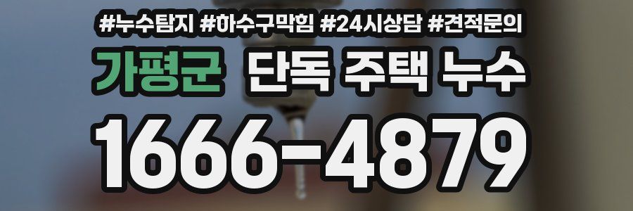 가평군 단독 주택 누수