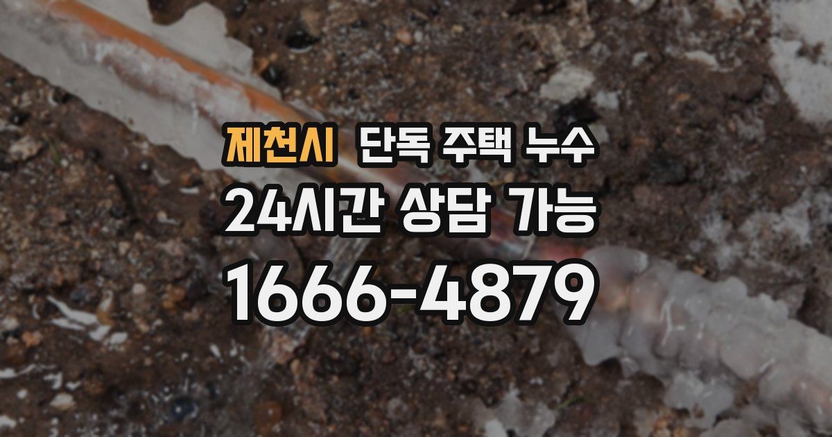 제천시 단독 주택 누수
