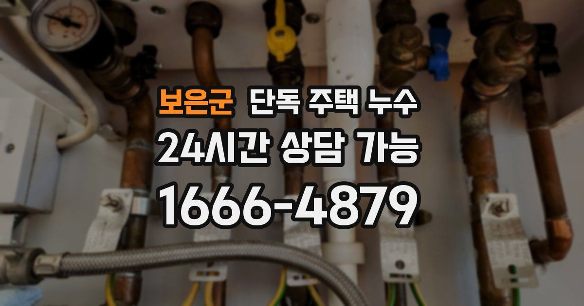 보은군 단독 주택 누수