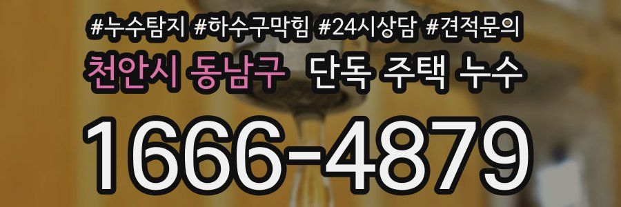 천안시 동남구 단독 주택 누수