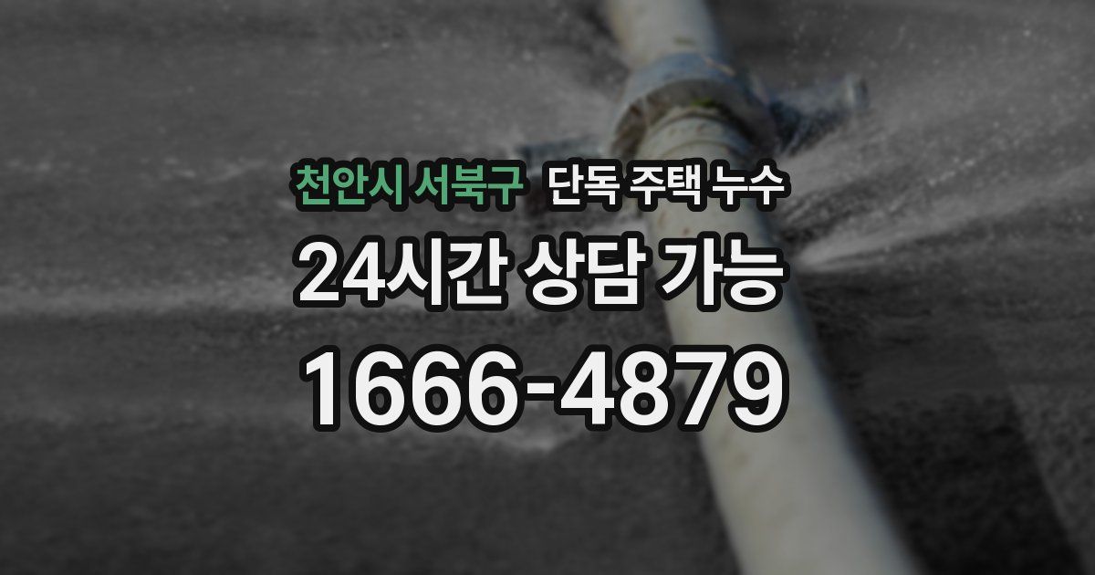 천안시 서북구 단독 주택 누수