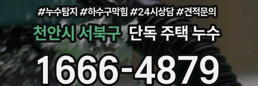 천안시 서북구 단독 주택 누수