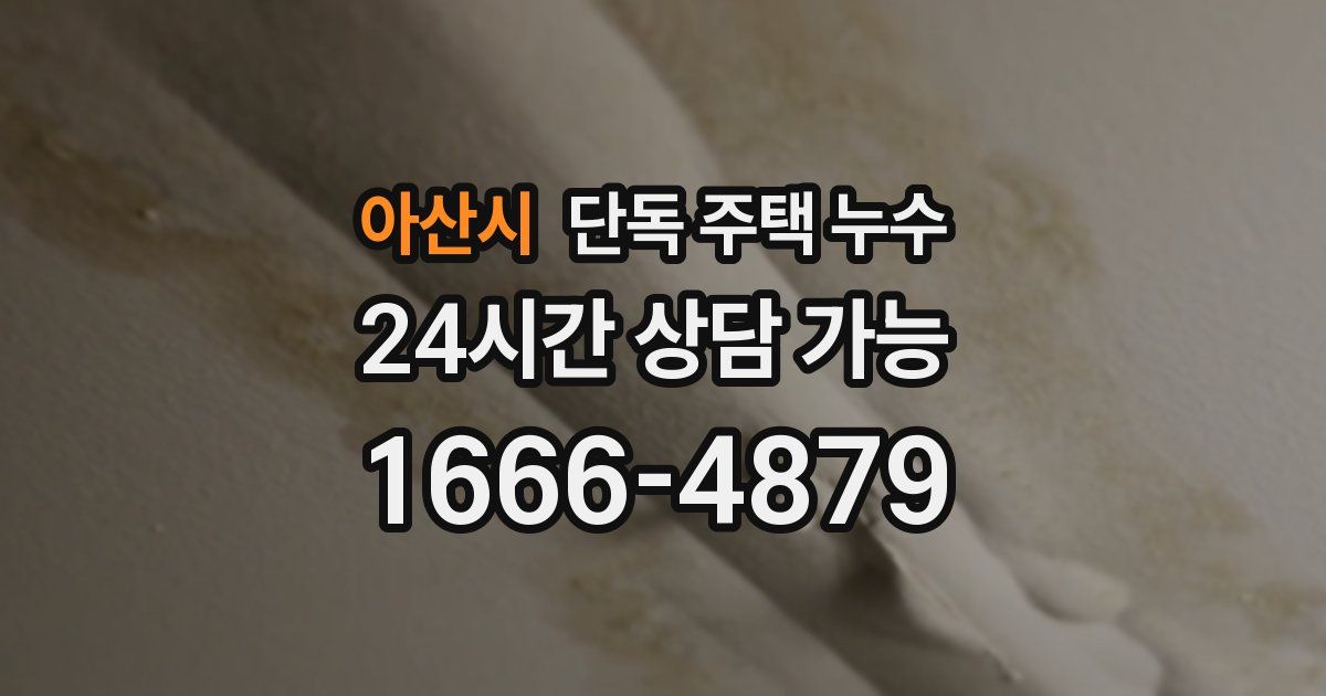아산시 단독 주택 누수