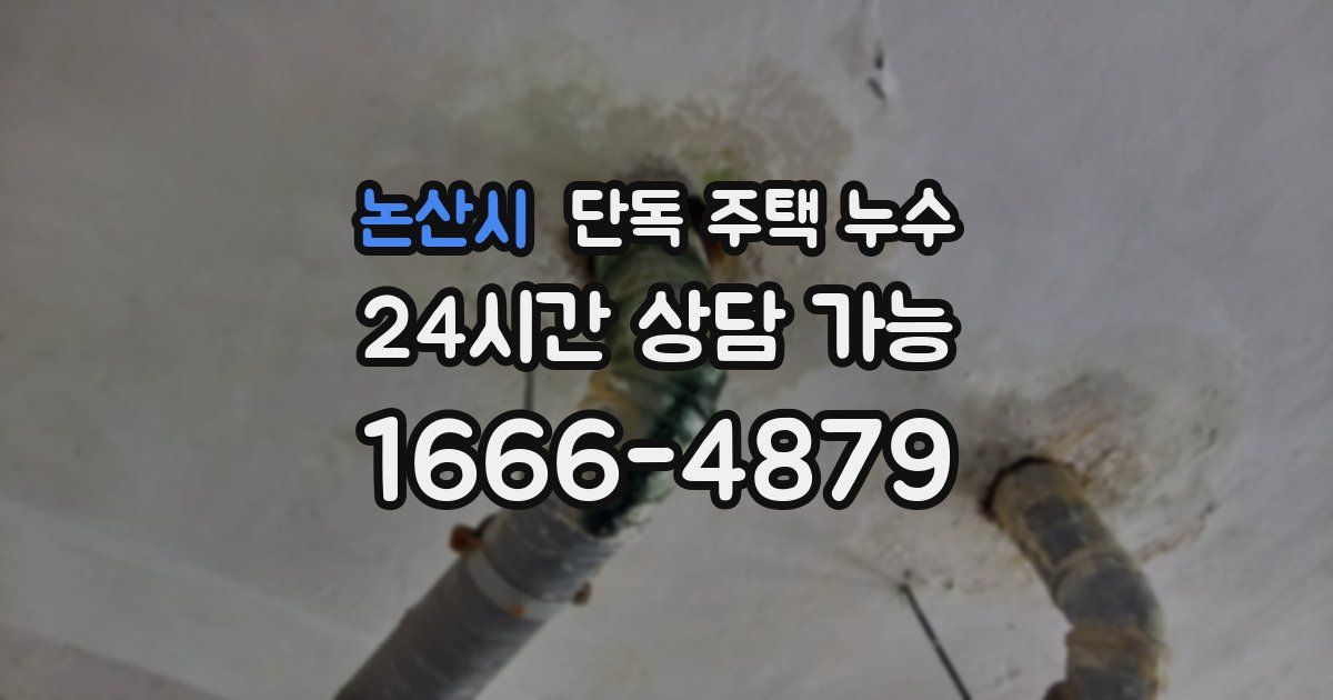 논산시 단독 주택 누수