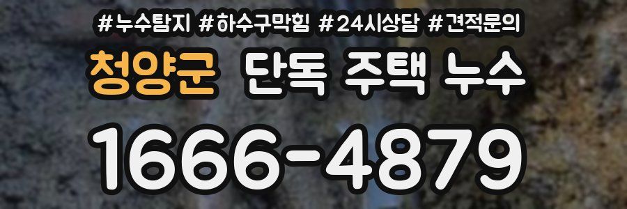 청양군 단독 주택 누수