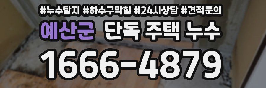 예산군 단독 주택 누수