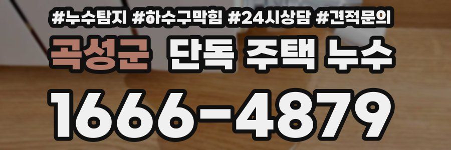 곡성군 단독 주택 누수