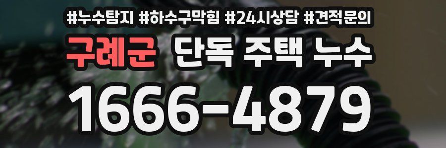 구례군 단독 주택 누수