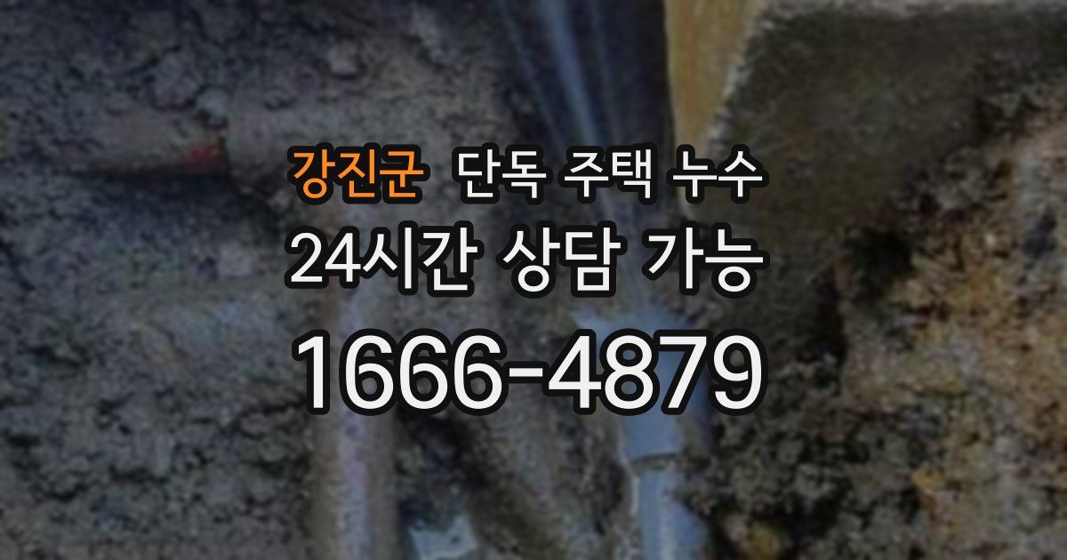 강진군 단독 주택 누수