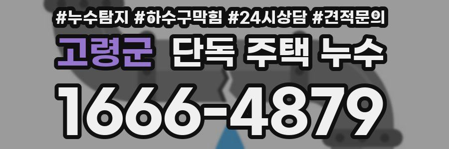 고령군 단독 주택 누수