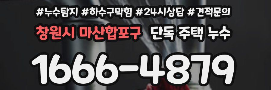 창원시 마산합포구 단독 주택 누수