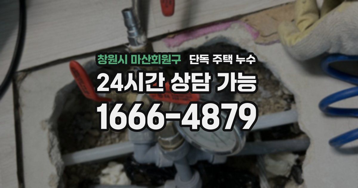 창원시 마산회원구 단독 주택 누수