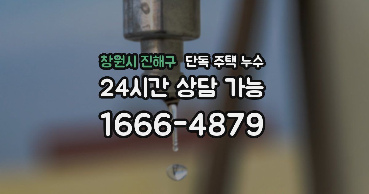 창원시 진해구 단독 주택 누수