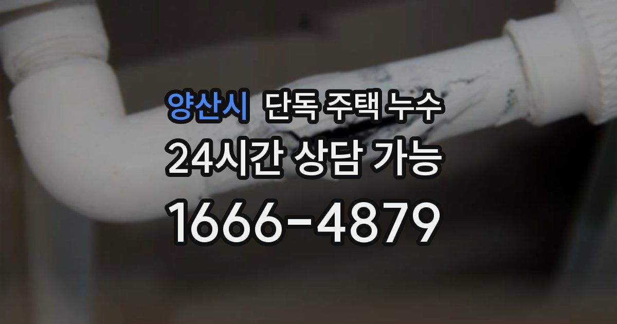 양산시 단독 주택 누수