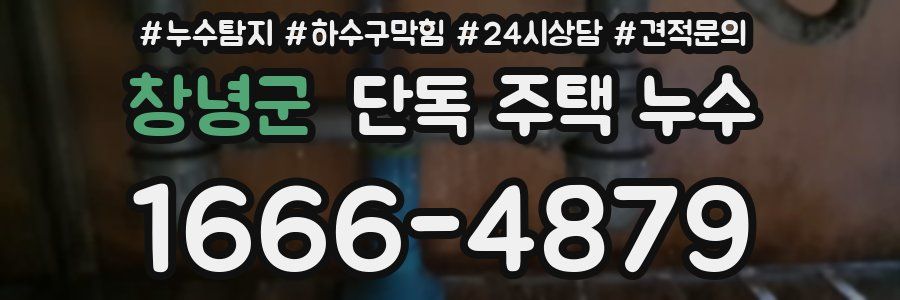 창녕군 단독 주택 누수