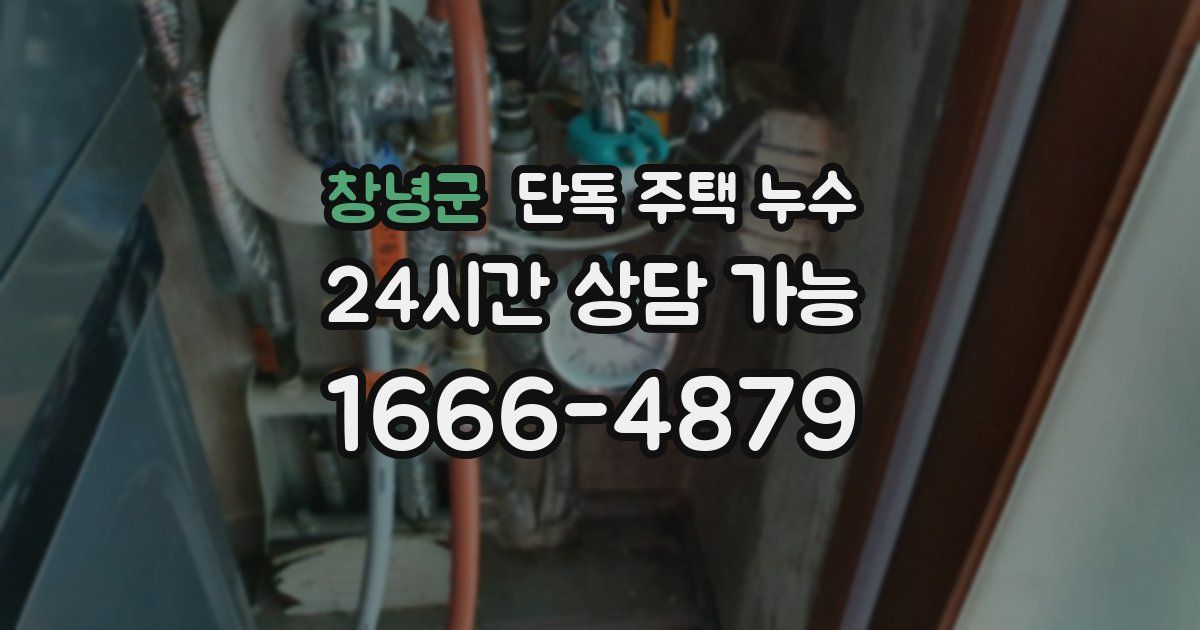 창녕군 단독 주택 누수