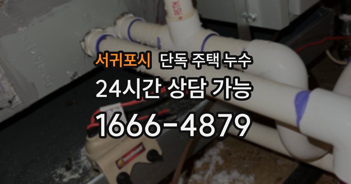 서귀포시 단독 주택 누수