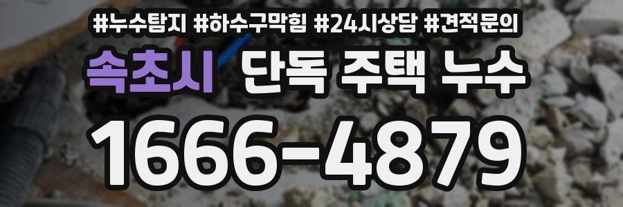 속초시 단독 주택 누수