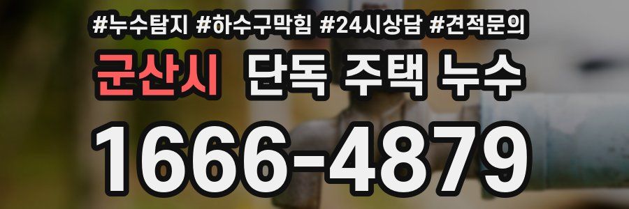 군산시 단독 주택 누수