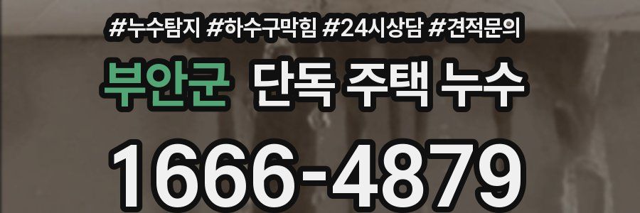 부안군 단독 주택 누수