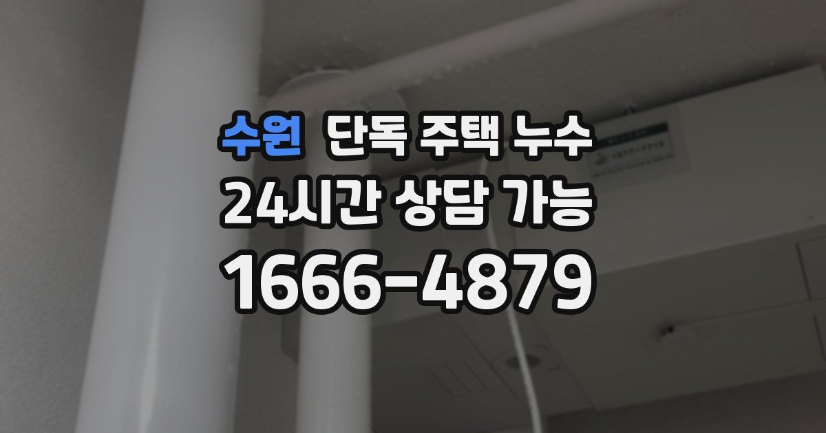 수원 단독 주택 누수