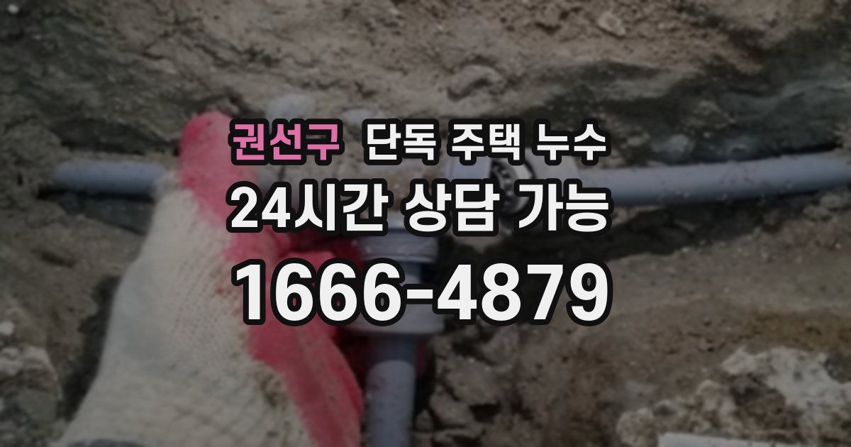 권선구 단독 주택 누수