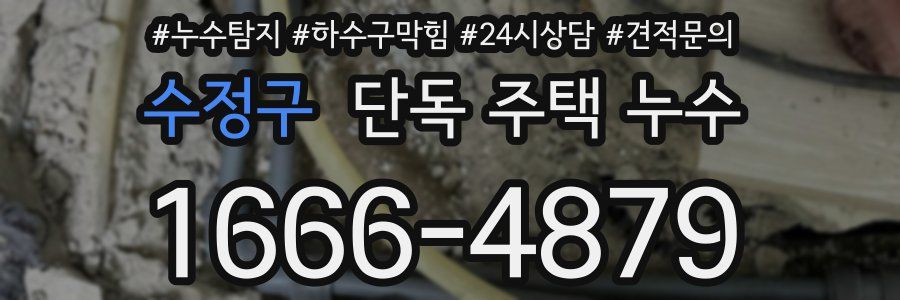 수정구 단독 주택 누수