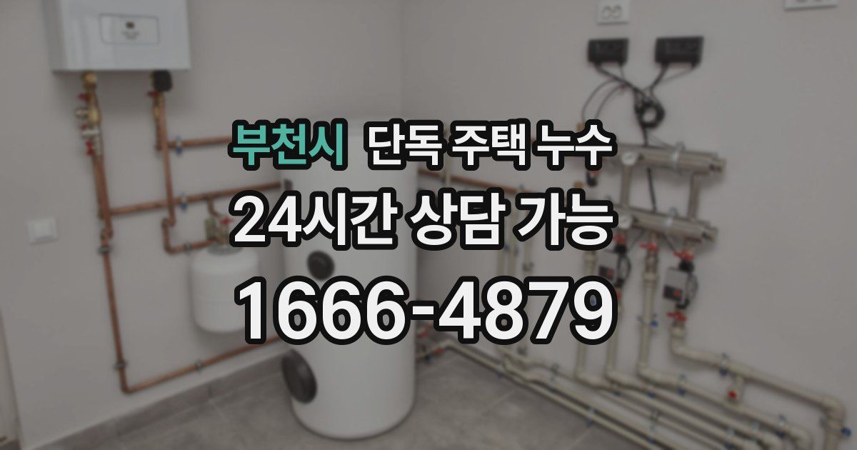 부천시 단독 주택 누수