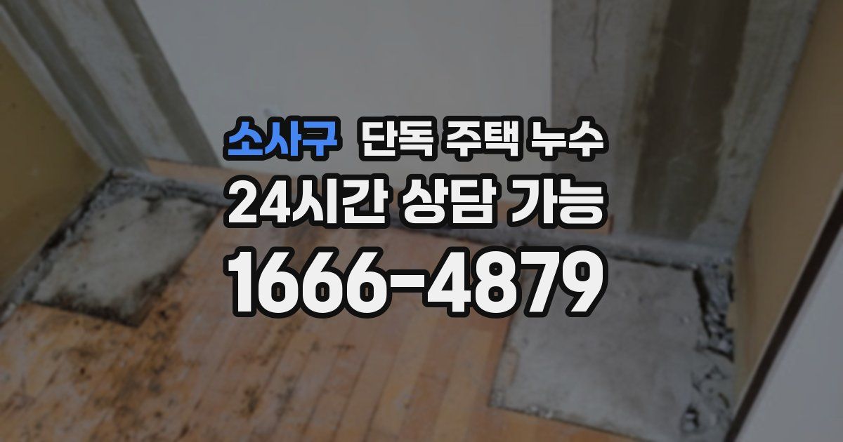소사구 단독 주택 누수