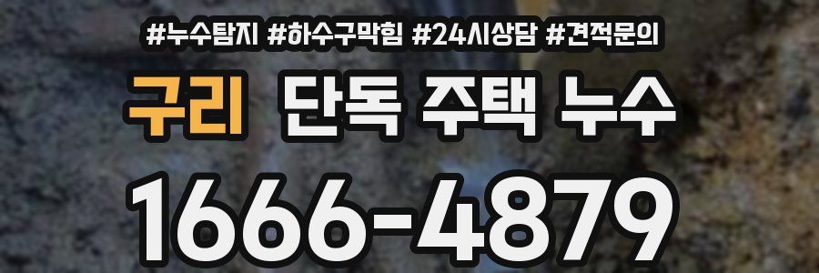 구리 단독 주택 누수