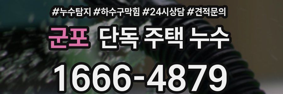 군포 단독 주택 누수