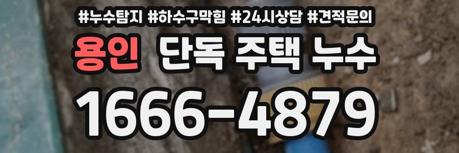 용인 단독 주택 누수