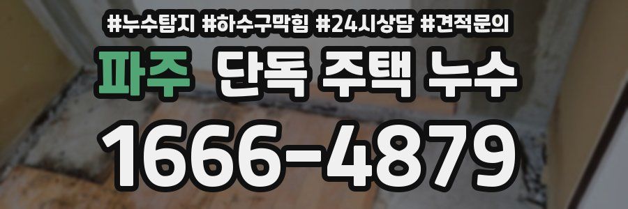 파주 단독 주택 누수