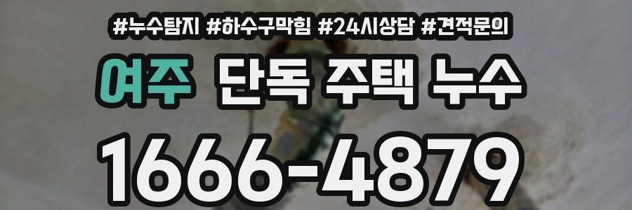 여주 단독 주택 누수