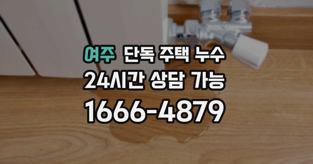 여주 단독 주택 누수