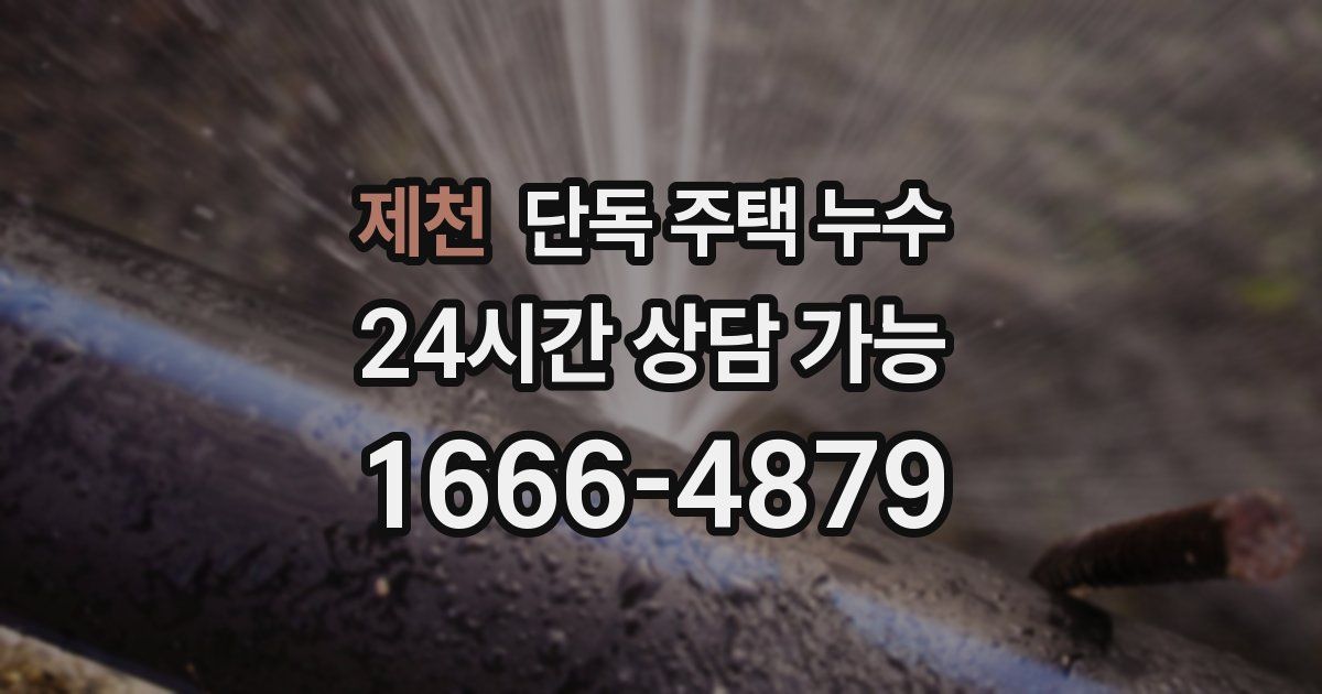 제천 단독 주택 누수