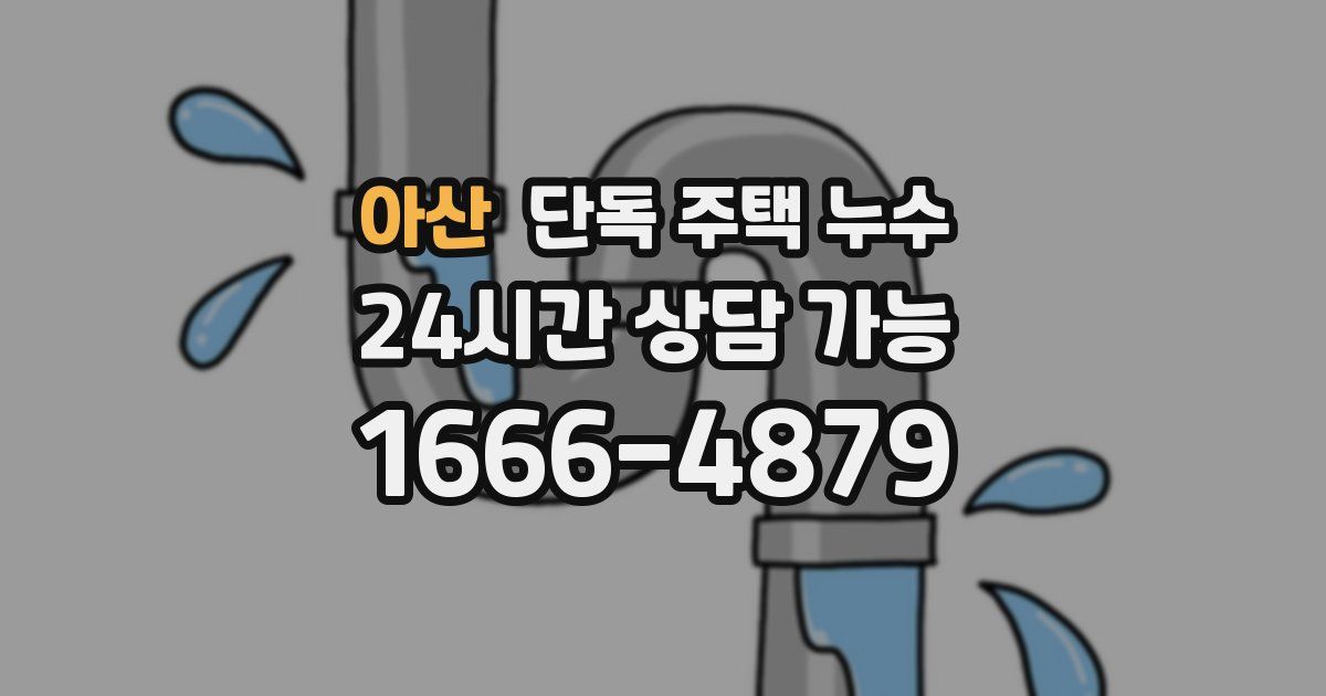 아산 단독 주택 누수