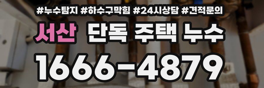 서산 단독 주택 누수