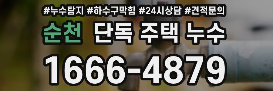 순천 단독 주택 누수