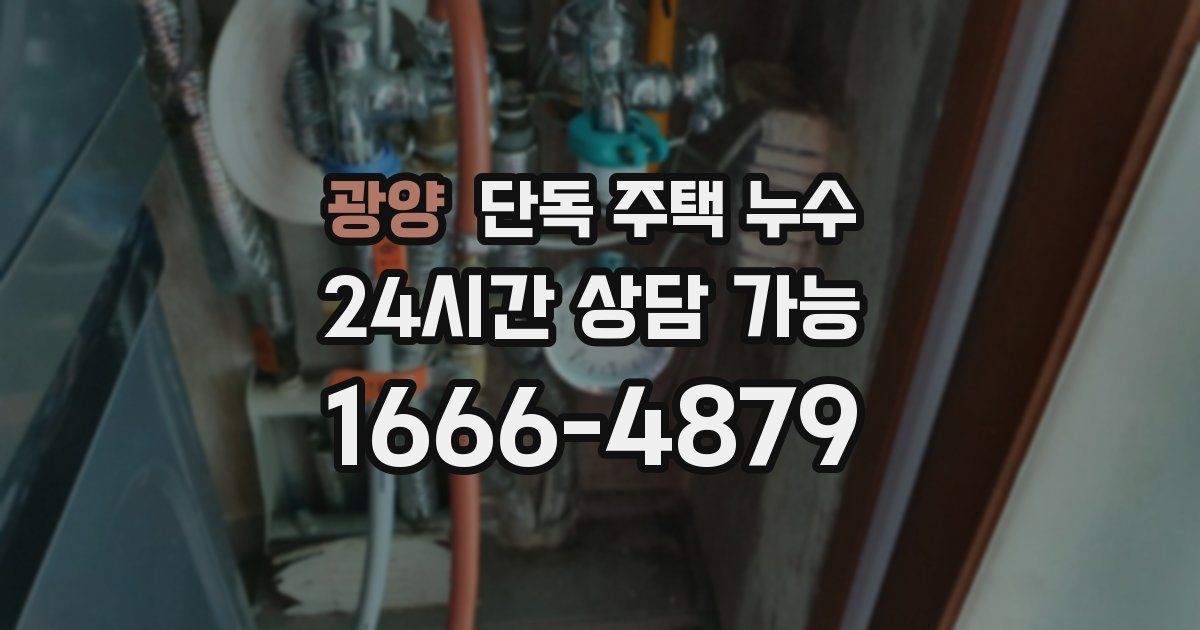 광양 단독 주택 누수