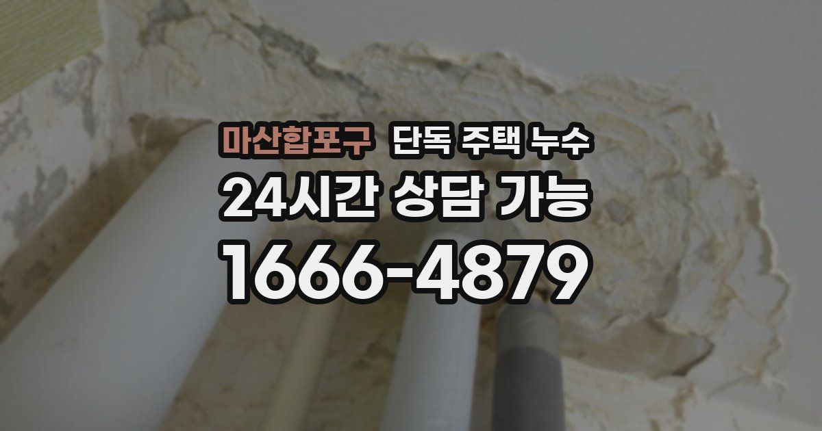 마산합포구 단독 주택 누수